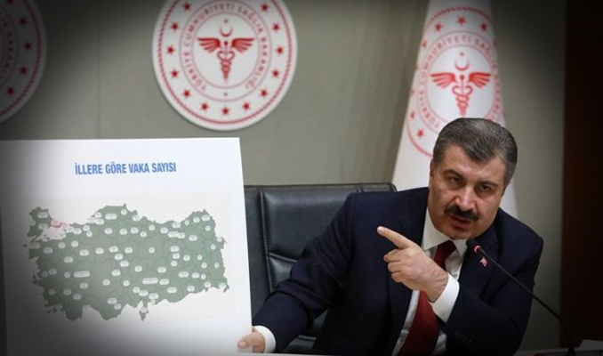 Bakan Koca paylaştı: Haftalık vaka haritası güncellendi!