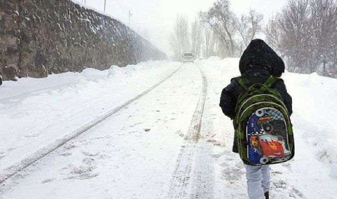 Bazı il ve ilçelerde eğitime kar engeli