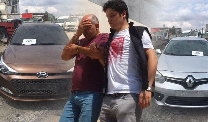 Çalıntı araçları cami otoparkına bırakmış!