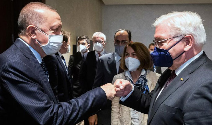 Cumhurbaşkanı Erdoğan, Alman mevkidaşı Steinmeier ile görüştü