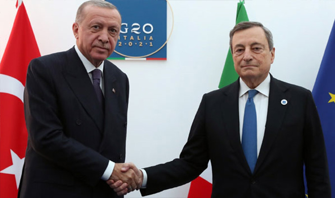 Cumhurbaşkanı Erdoğan İtalya Başbakanı Draghi