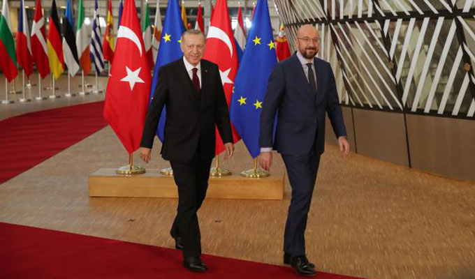Cumhurbaşkanı Erdoğan, Michel ile görüştü