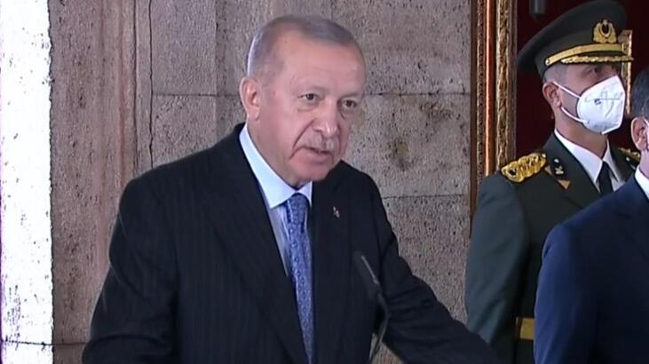 Cumhurbaşkanı Erdoğan ve beraberindeki heyet Anıtkabir