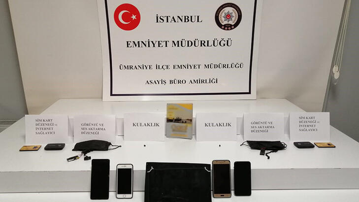 Ehliyet sınavında kopyacılara baskın