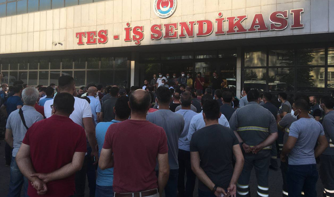 EnerjiSA işçileri eylem yaptı
