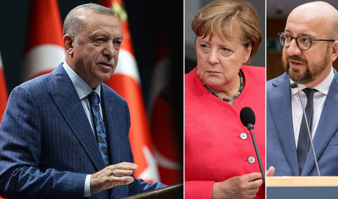 Erdoğan, Michel ve Merkel ile görüştü
