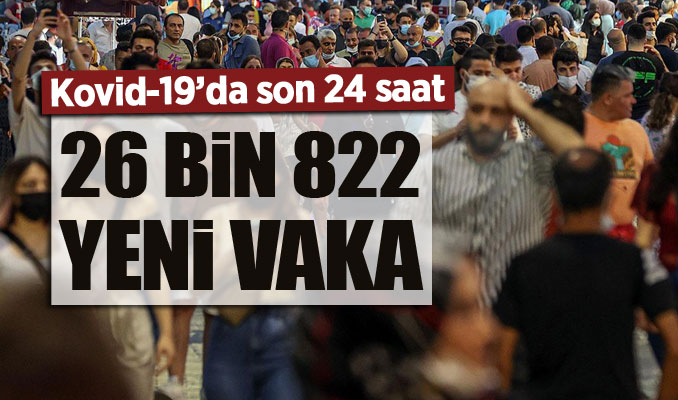 Günlük tablo paylaşıldı: 26 bin 822 yeni vaka