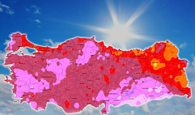 Harita yayınlandı! Mor renkli alanlara dikkat...