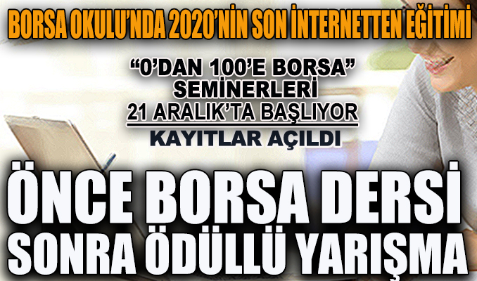 İnternetten yılın son borsa eğitiminde ‘ödüllü yarışma’ sürprizi