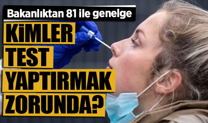 Kimler test yaptırmak zorunda? Bakanlıktan 81 ile genelge