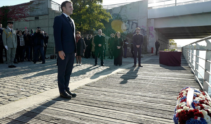Macron katliam töreninde: Fransa tarihinde bir ilk!